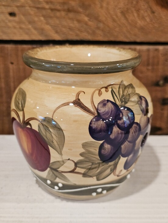 Vintage Other - 🐕 Vintage Casa Vero By ACK Hand-painted Ceramic Wax Tart Warmer In Fruit Motif